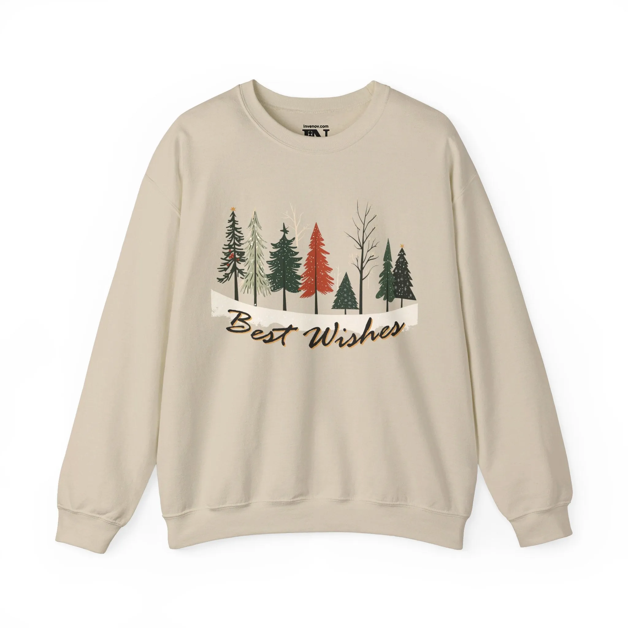 Christmas Tree sweatshirt, Pine Tree Sweater, Best Wishes Sweatshirt, Xmas Sweater, Christmas Gift Idea, Winter Sweater, Gift for her