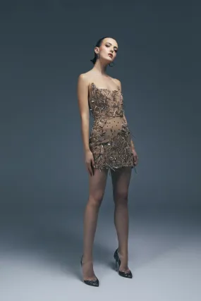 CHROMA-SHIMMER MULTICOLOR SEQUINS MINI DRESS