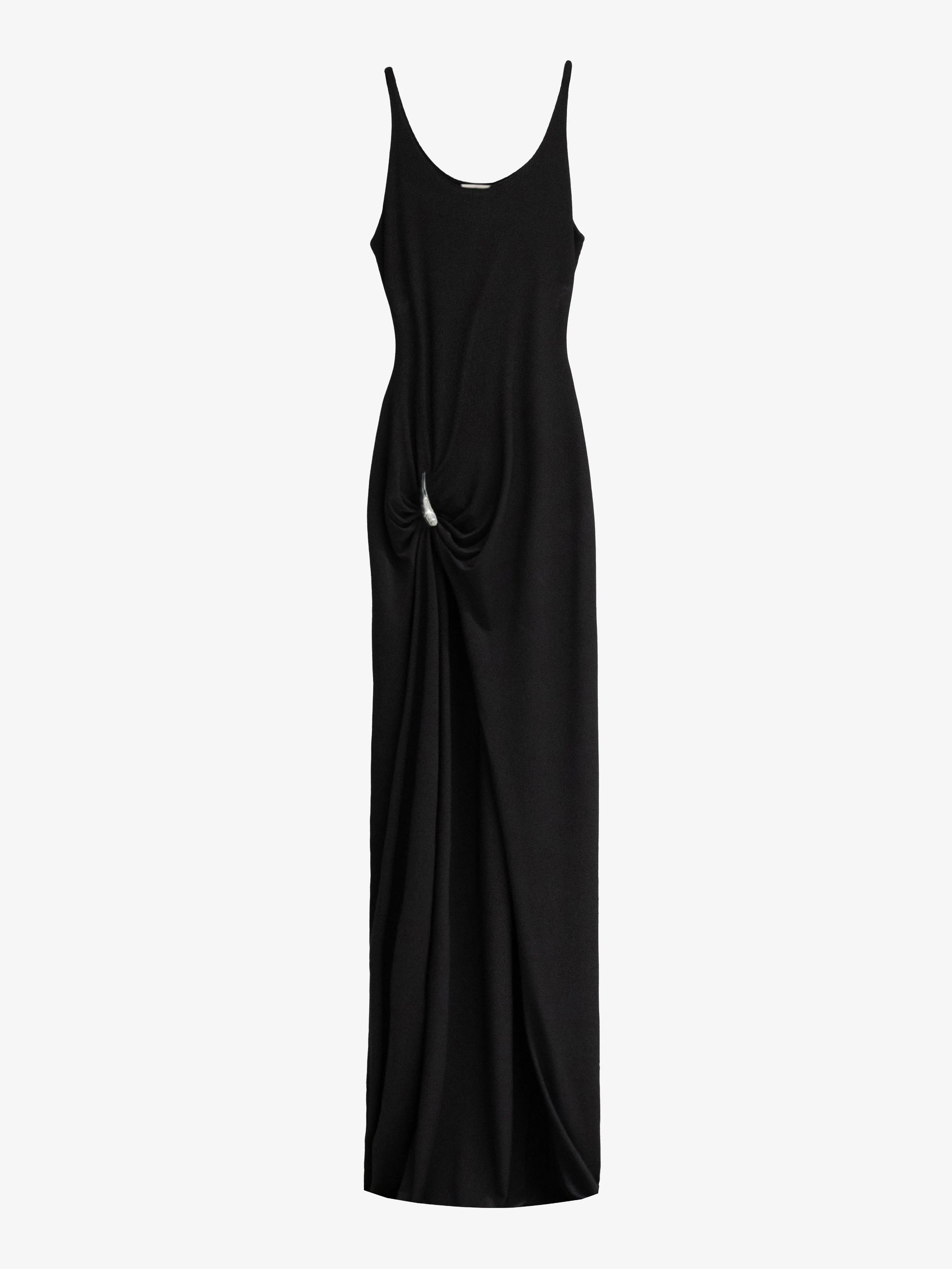 CLAW SLIP DRESS - BLACK