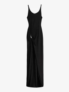 CLAW SLIP DRESS - BLACK