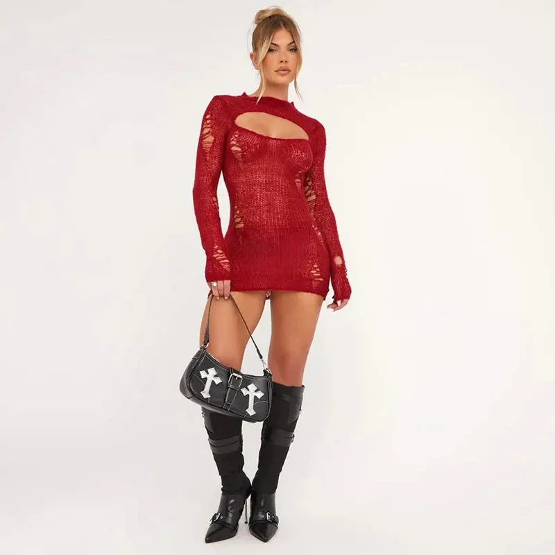 Closed Off From Love Mini Dress
