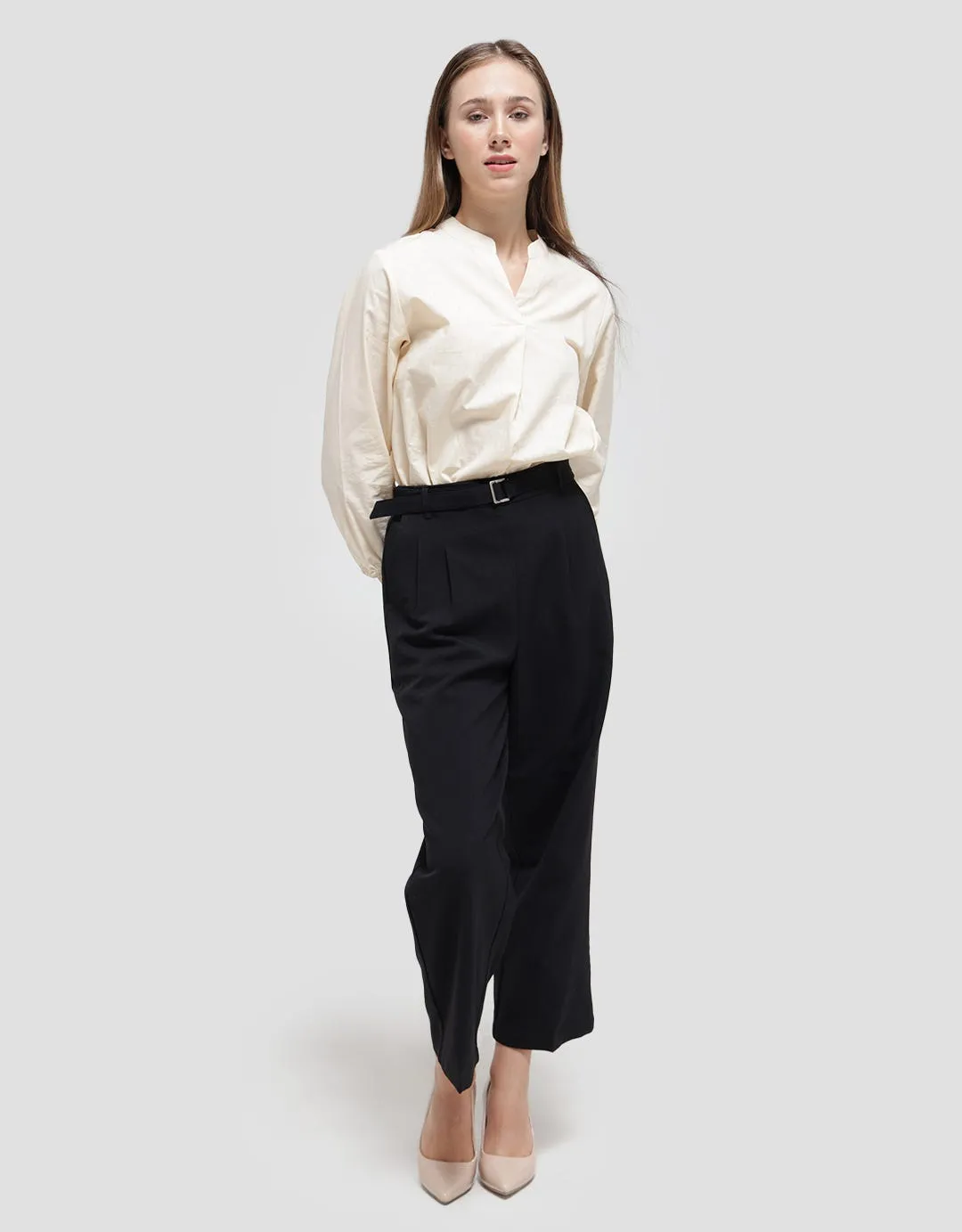Connexion Long Pants Ruffle Waist Stretch