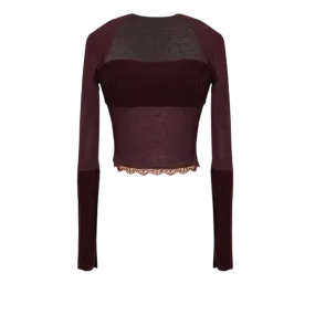 Cozy Knit Maroon Top