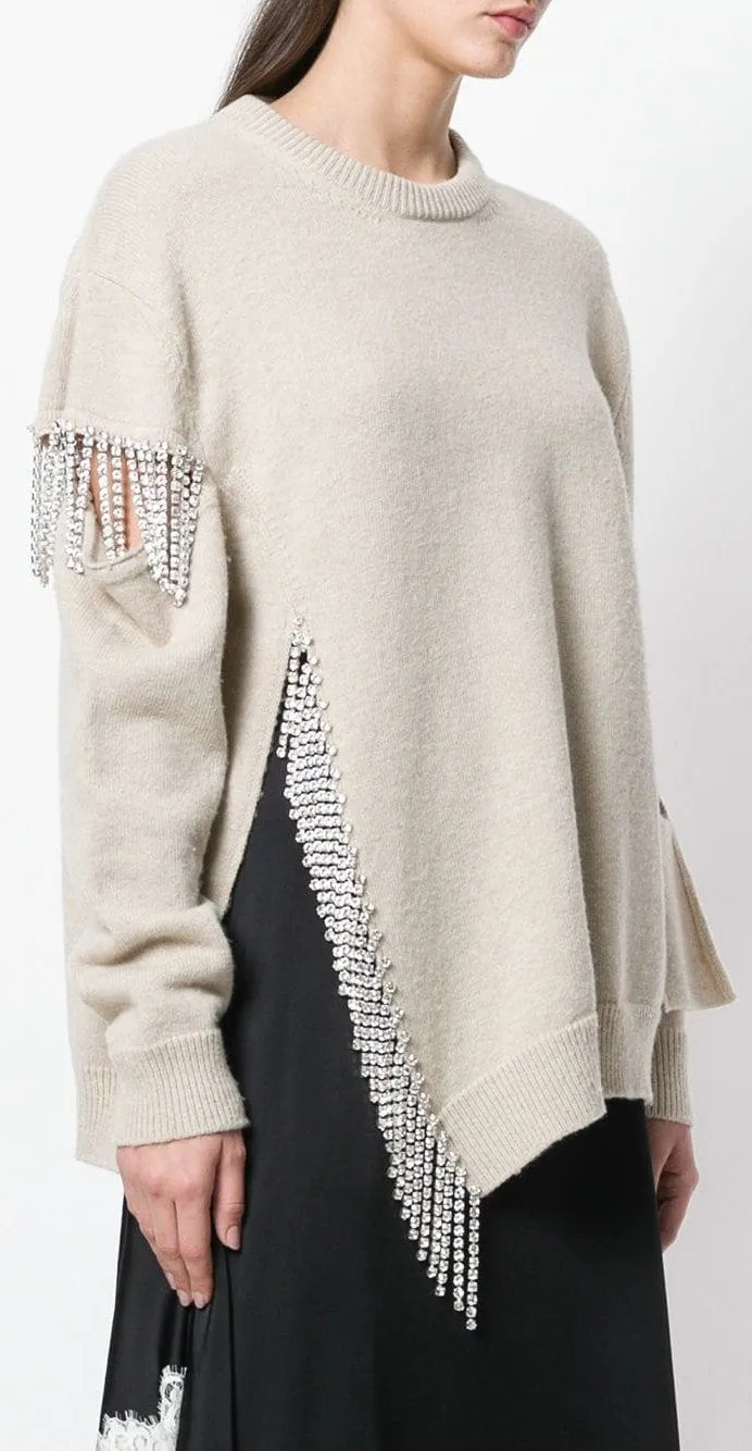 Crystal Cut Out Knit Jumper