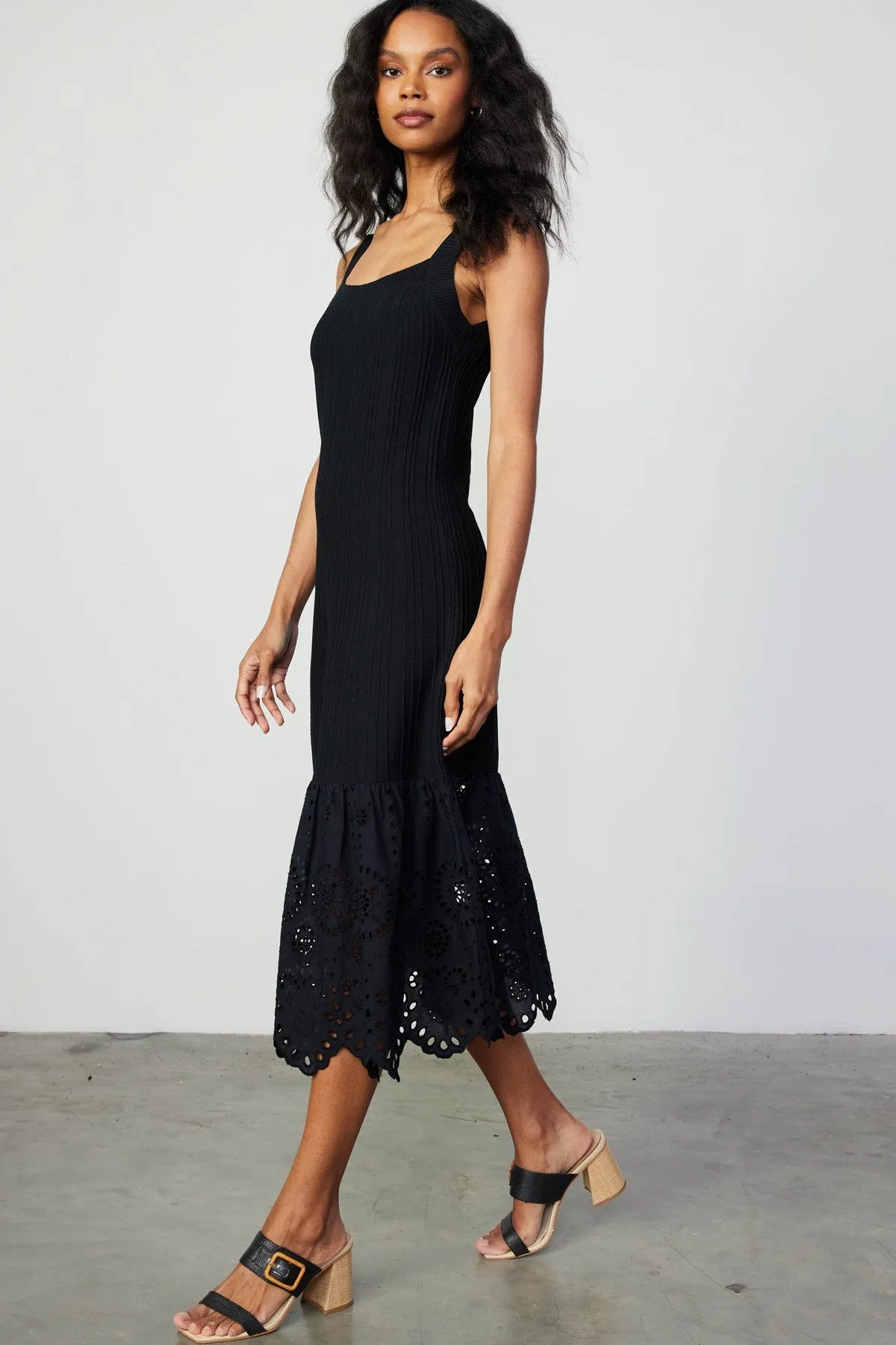 Current Air Sleeveless Square Neck Sweater Dress