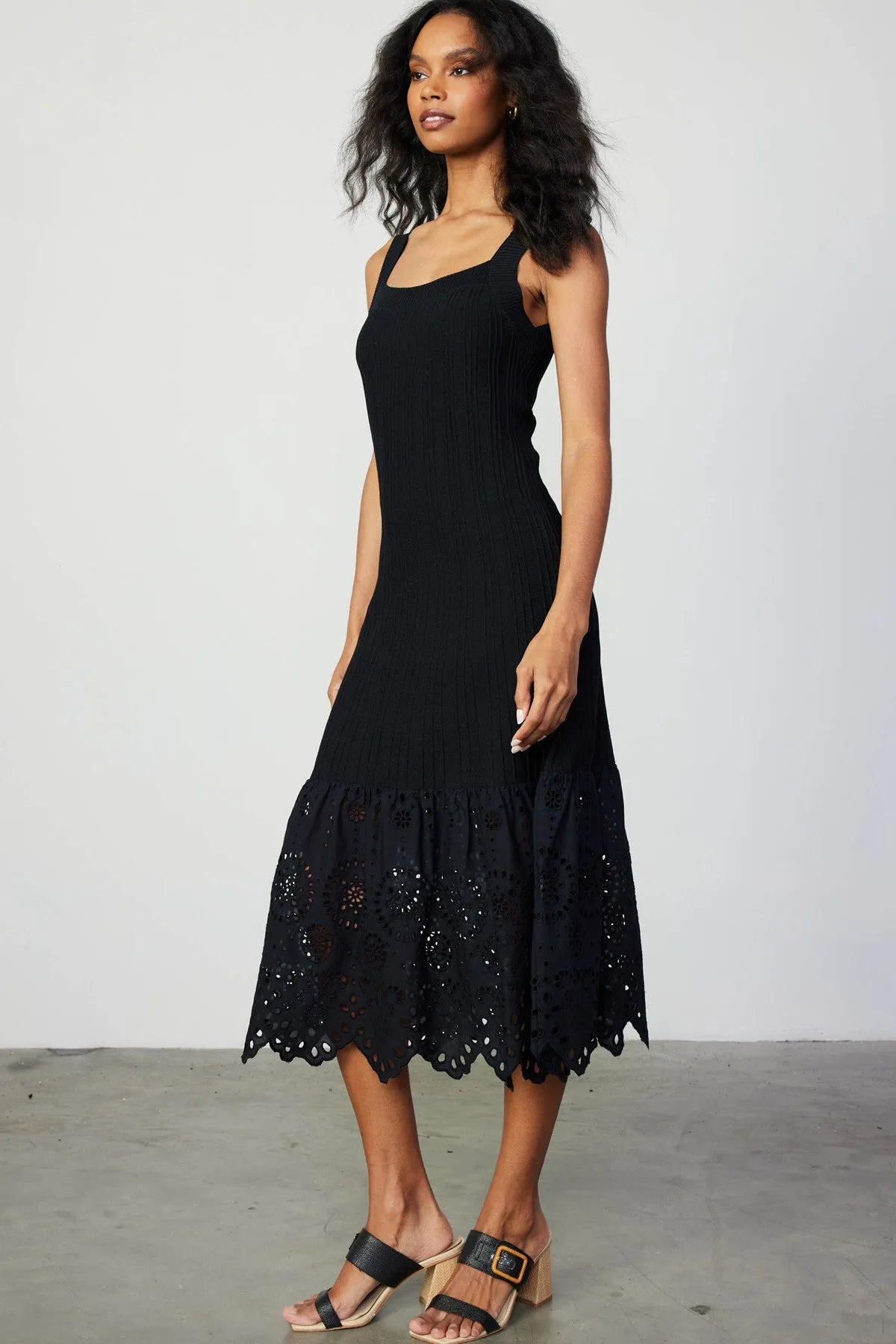 Current Air Sleeveless Square Neck Sweater Dress