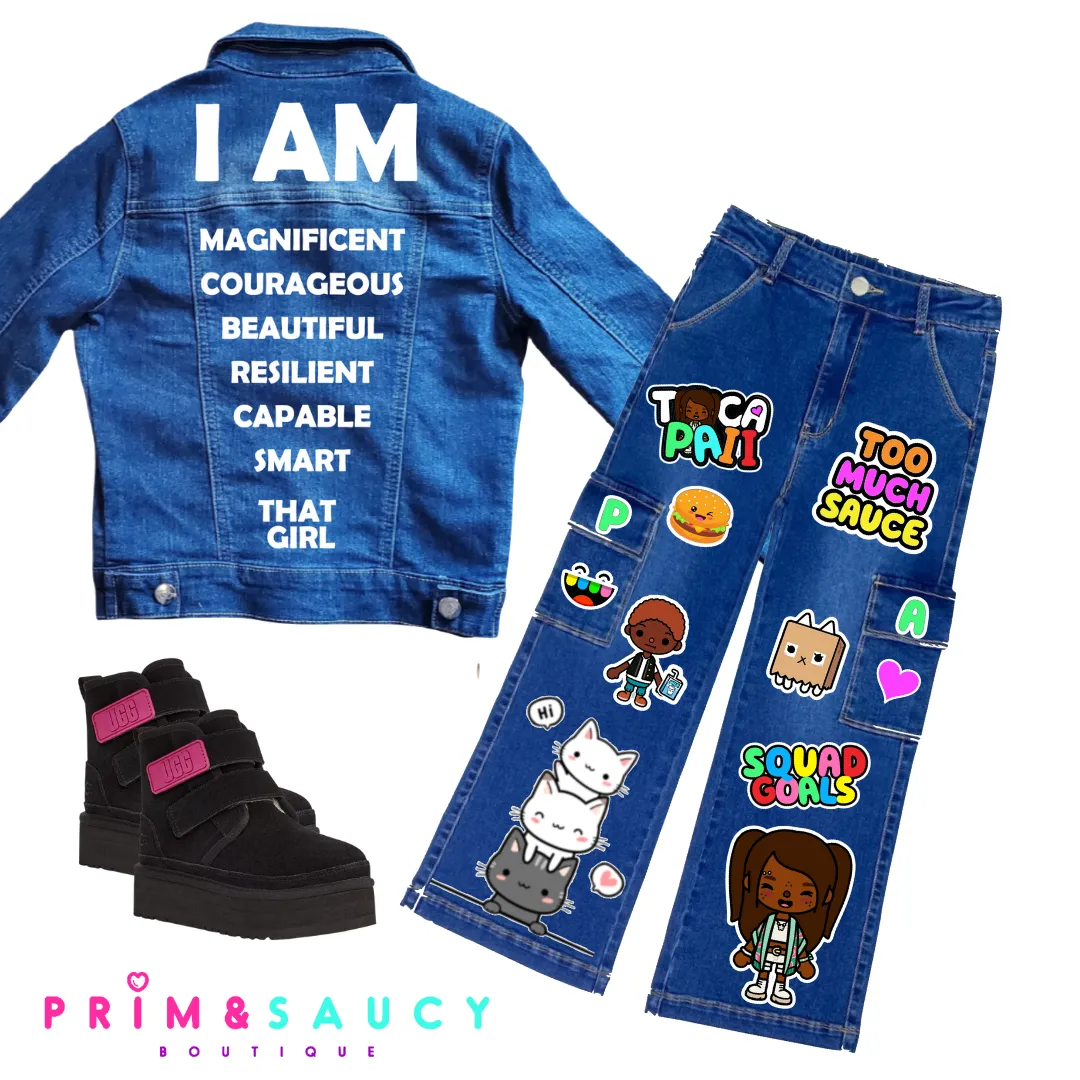 Custom Girls Cargo Jeans