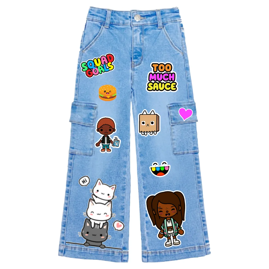 Custom Girls Cargo Jeans