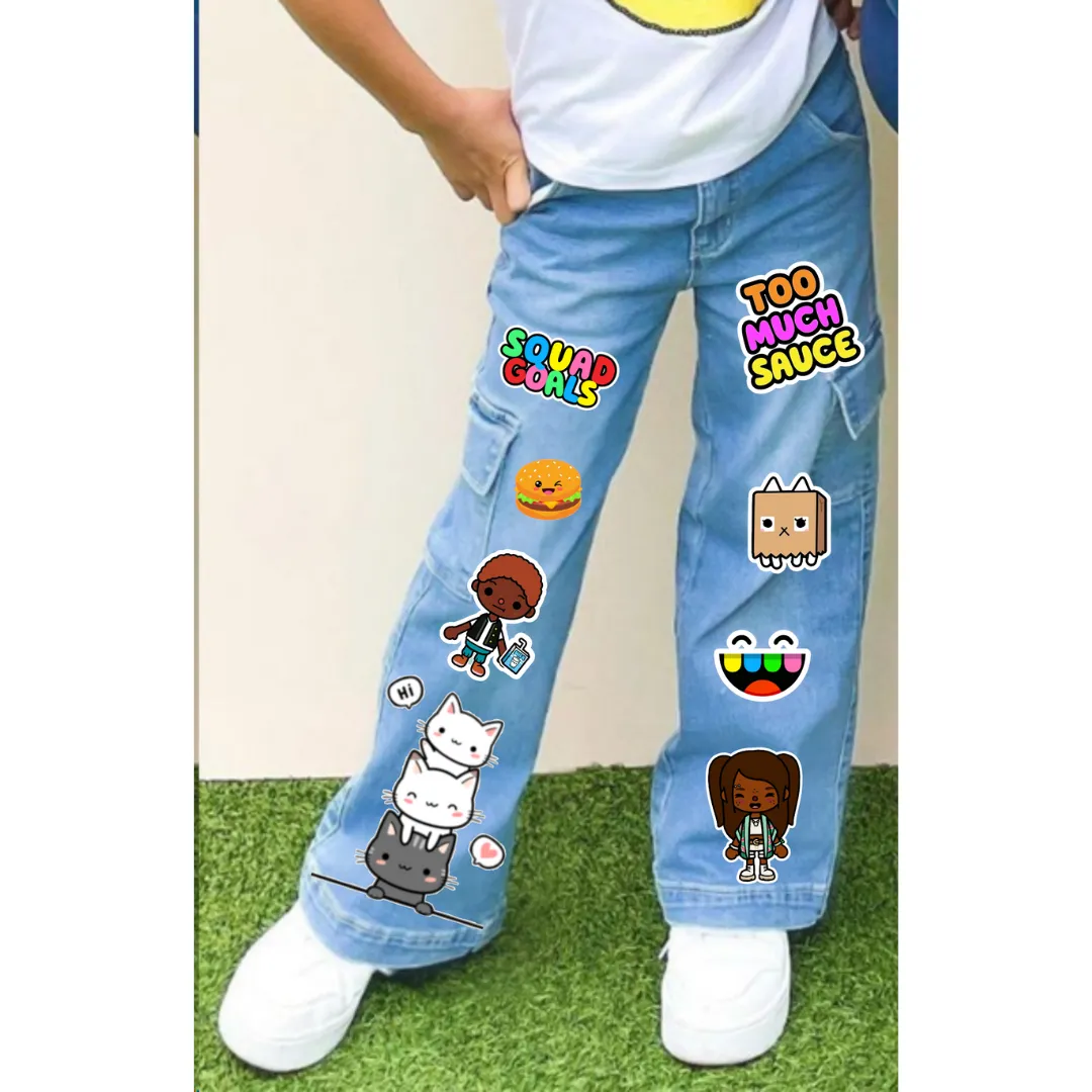 Custom Girls Cargo Jeans
