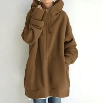 Dameshoodie met ritssluiting voor herfst/winter
