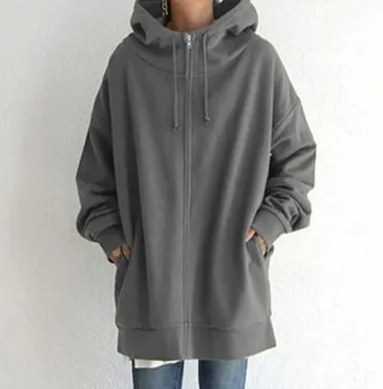Dameshoodie met ritssluiting voor herfst/winter