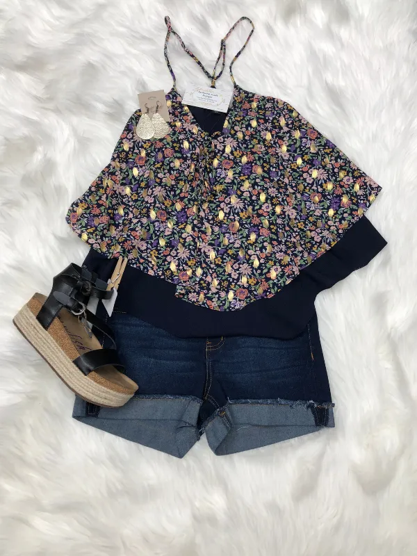 Double layer printed cami