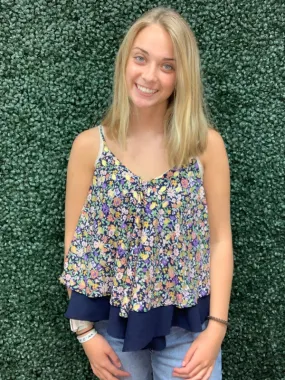 Double layer printed cami