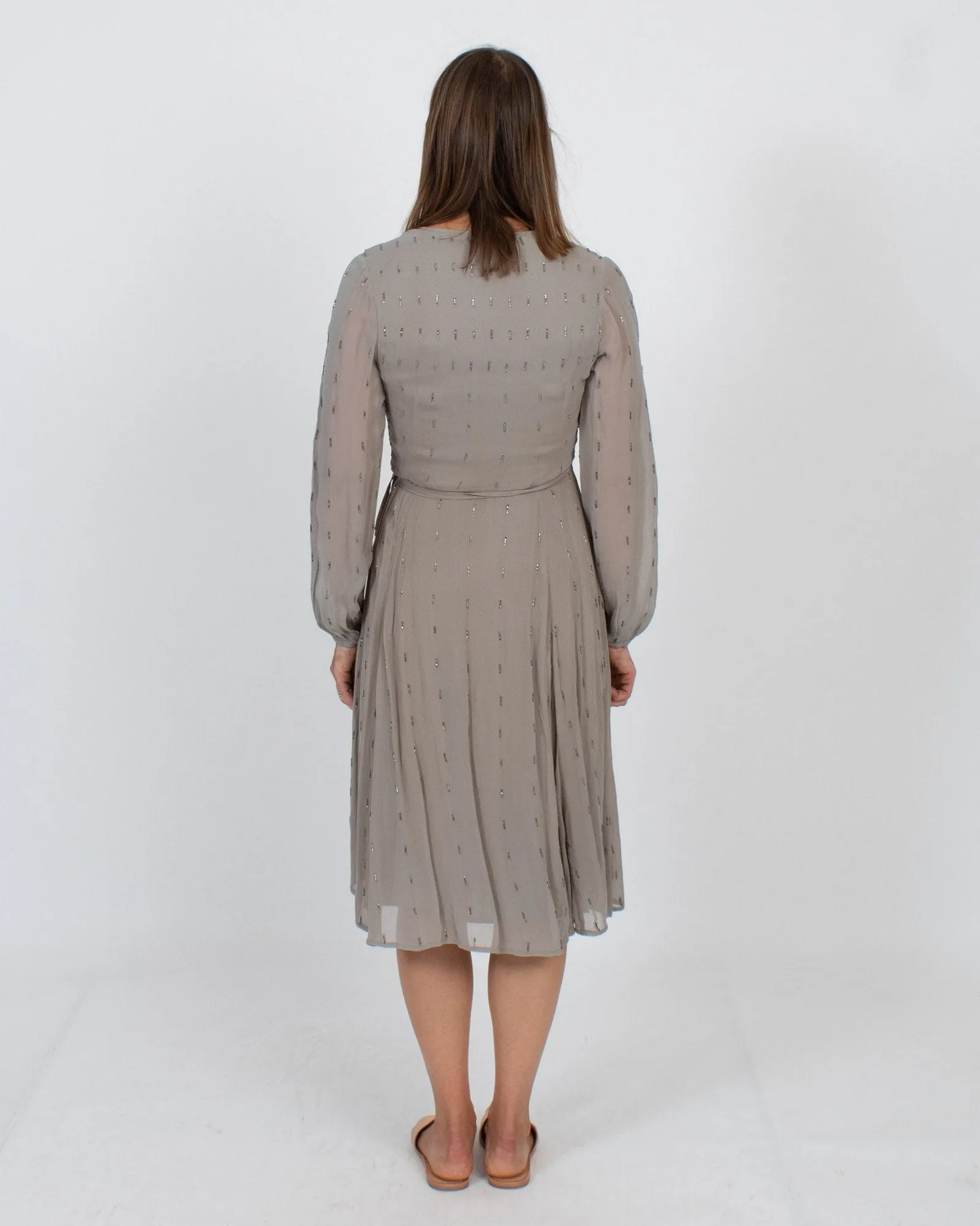 Embellished Wrap Dress