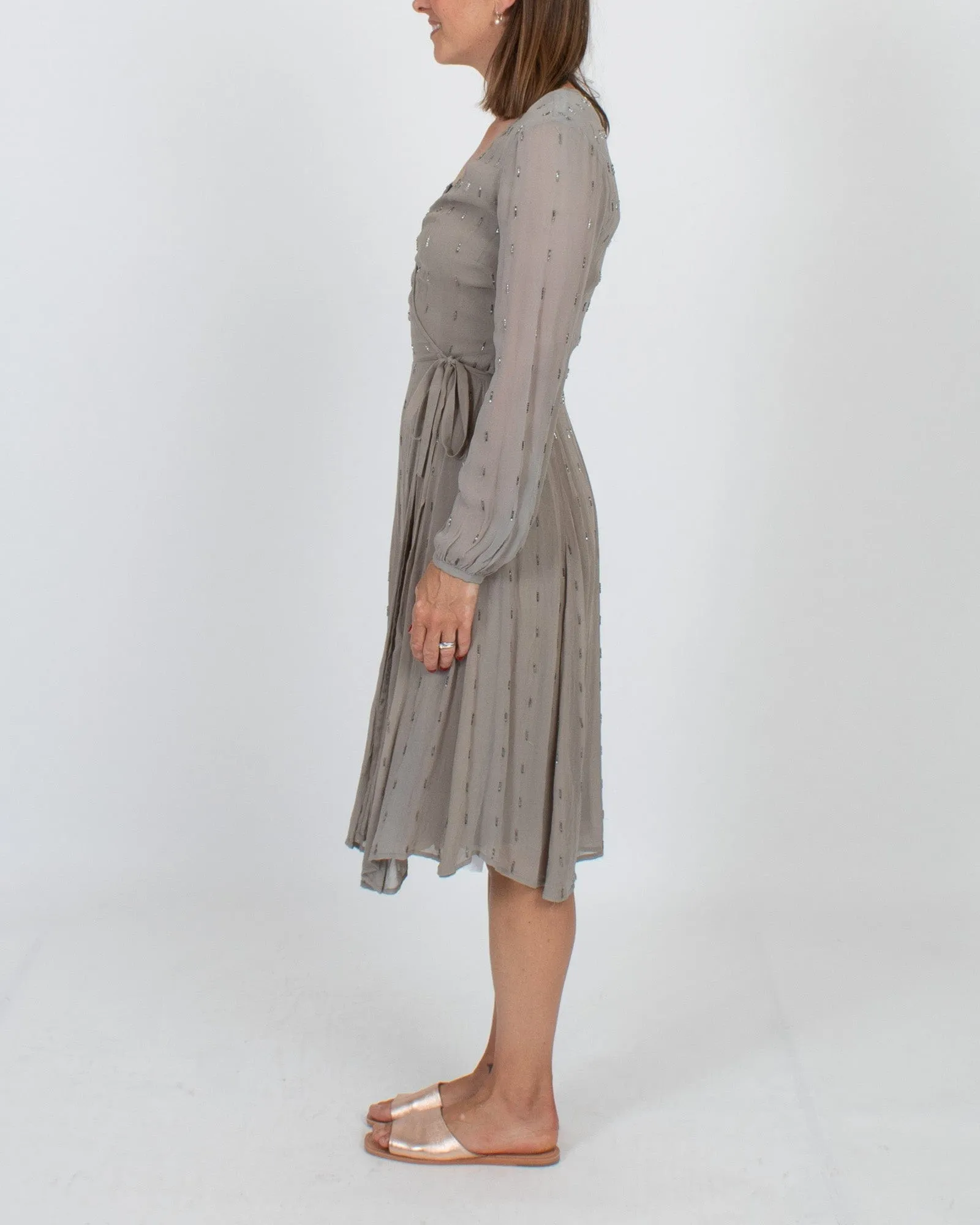 Embellished Wrap Dress