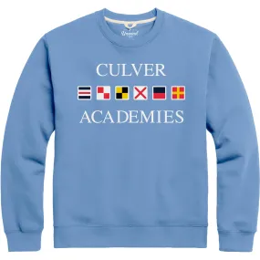 Essential Fleece Crew Flags - Powder Blue