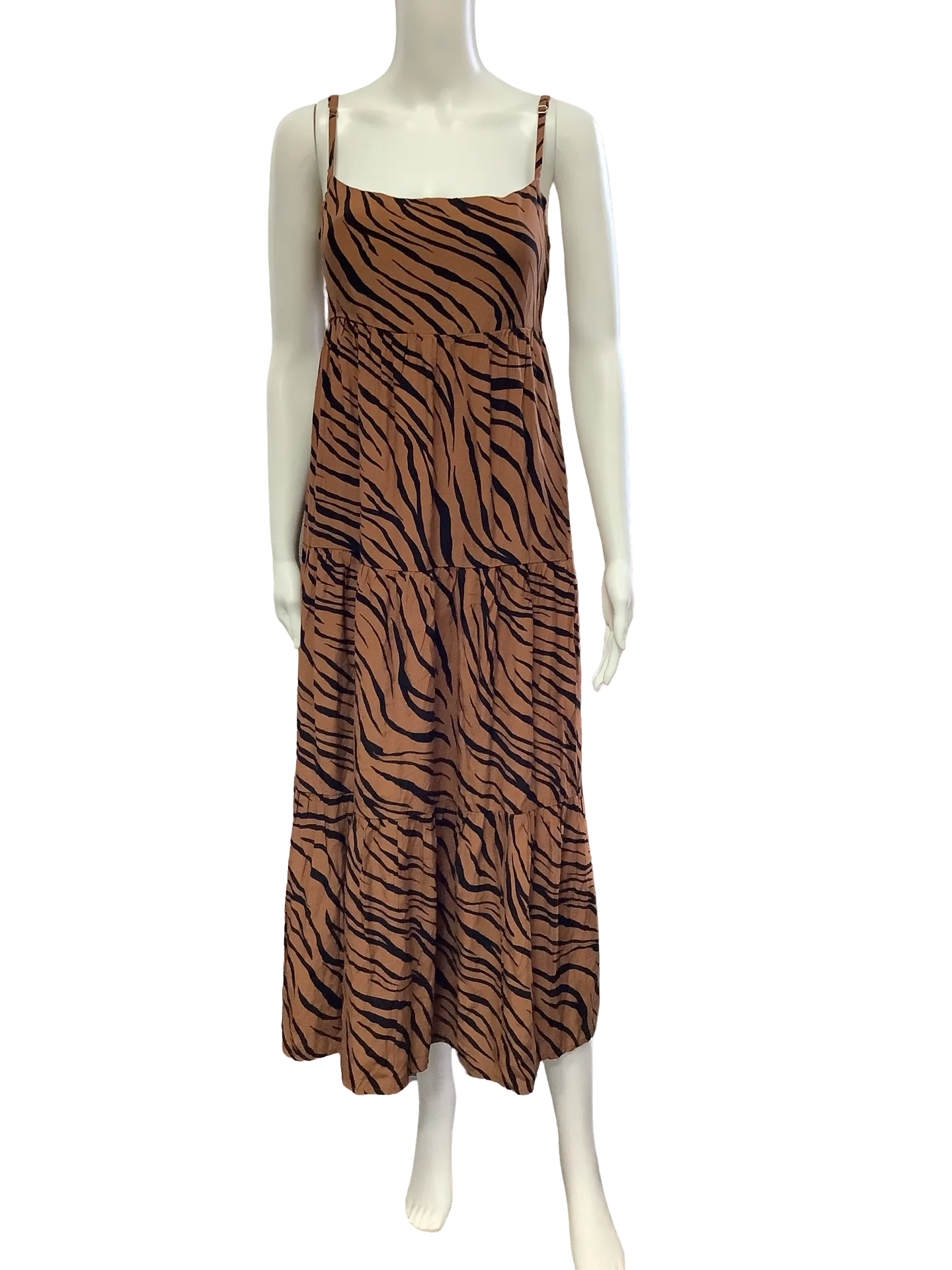 Faithfull The Brand Dress Maxi Length Animal Print Size: S