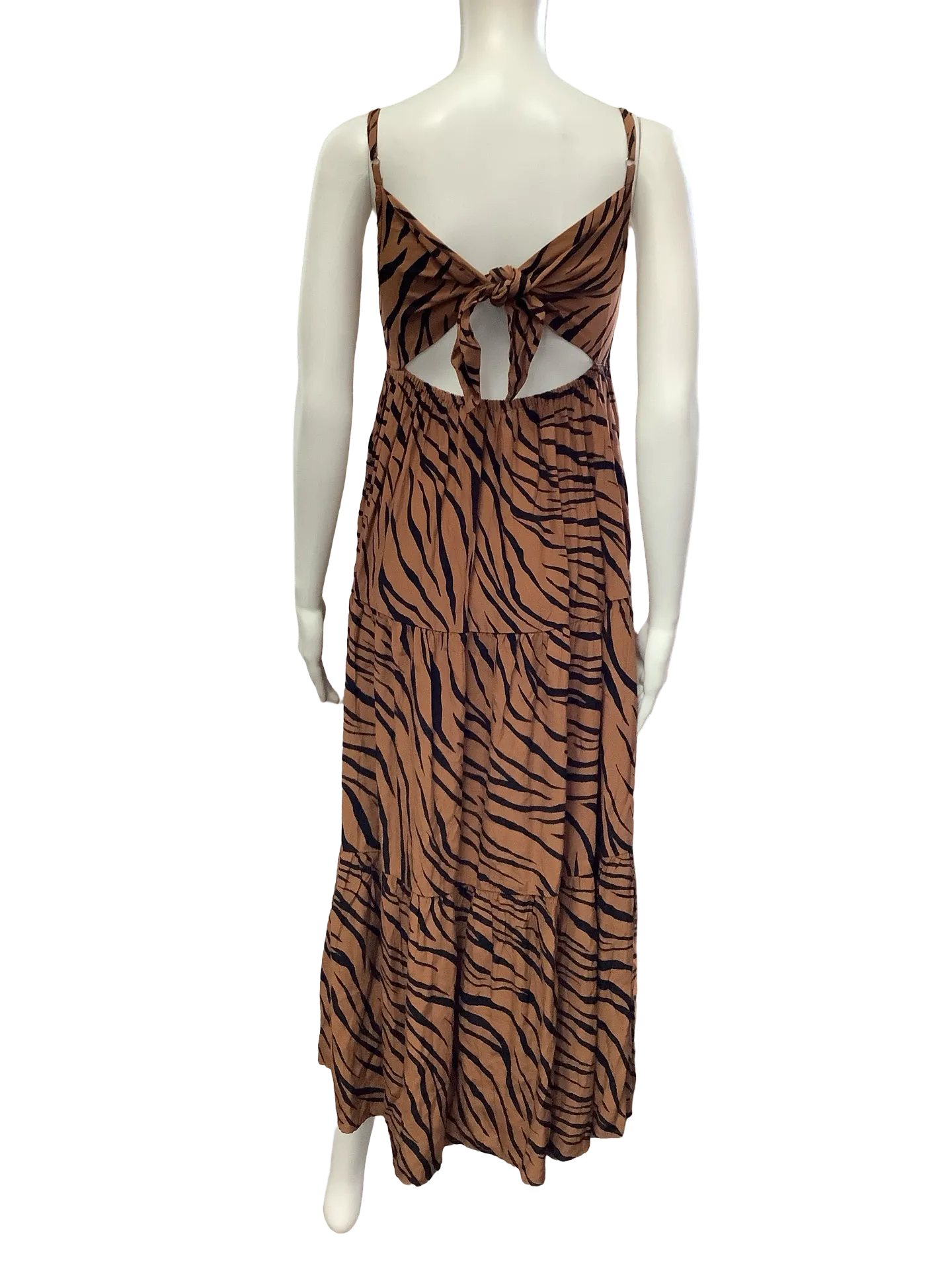 Faithfull The Brand Dress Maxi Length Animal Print Size: S