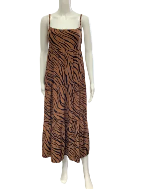 Faithfull The Brand Dress Maxi Length Animal Print Size: S