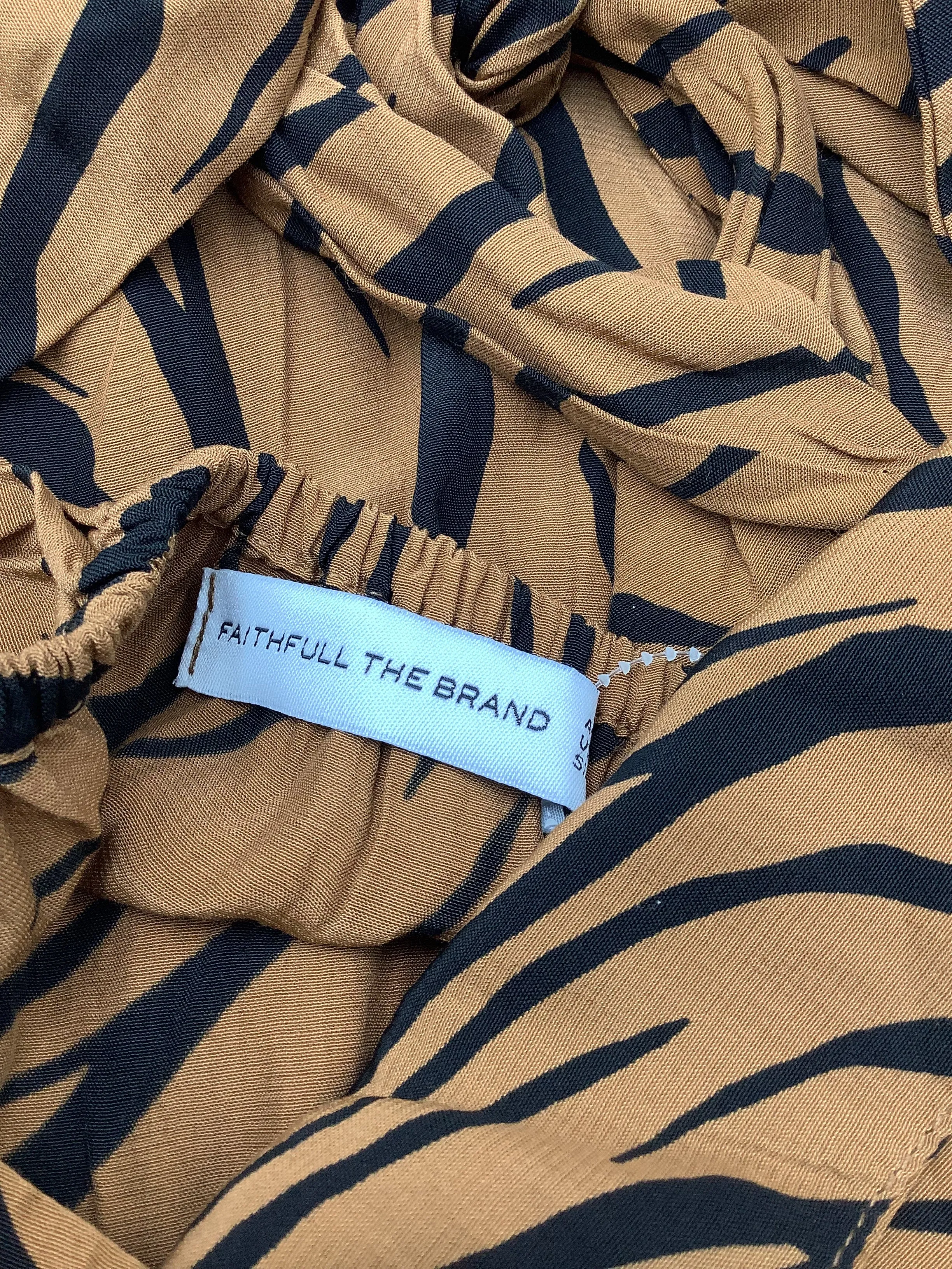 Faithfull The Brand Dress Maxi Length Animal Print Size: S