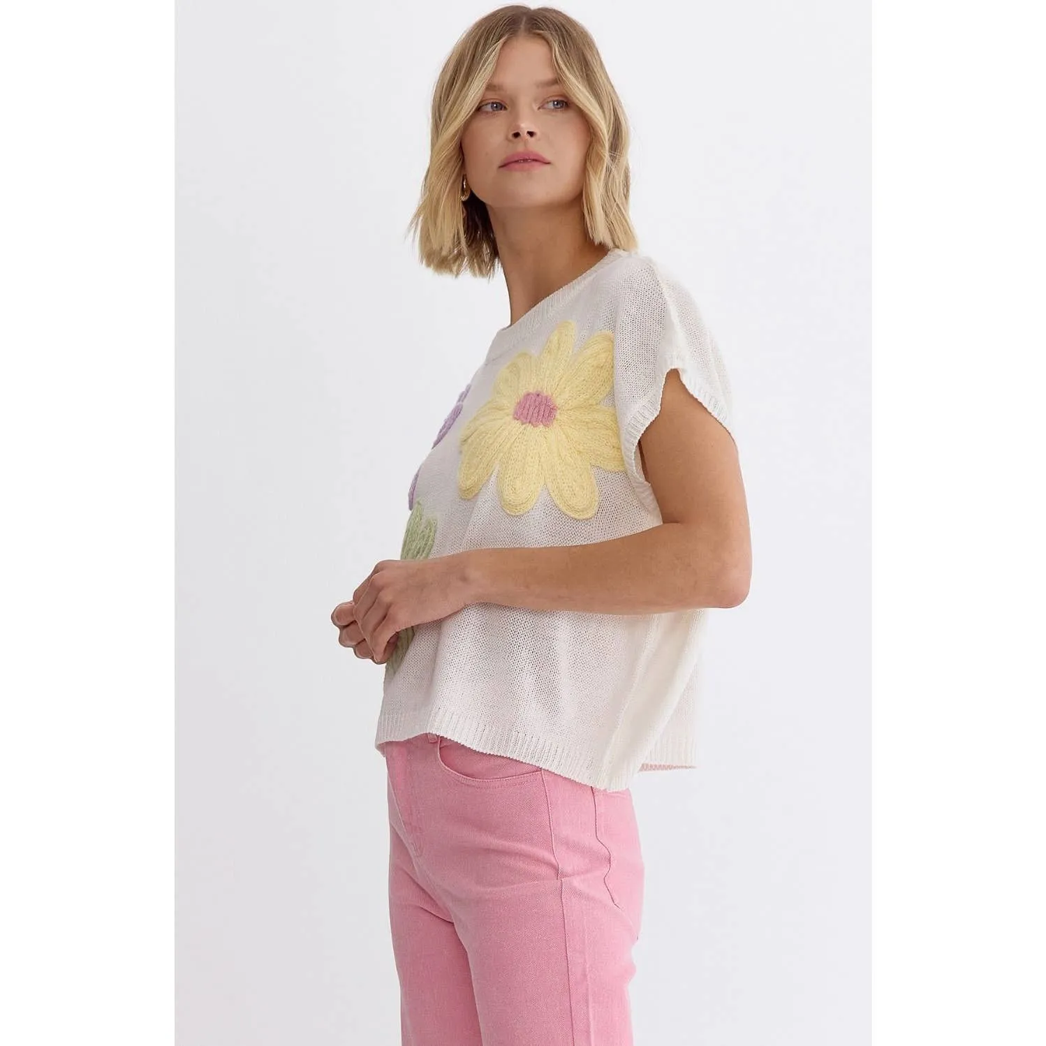 FLOWER SWEATER FRONT