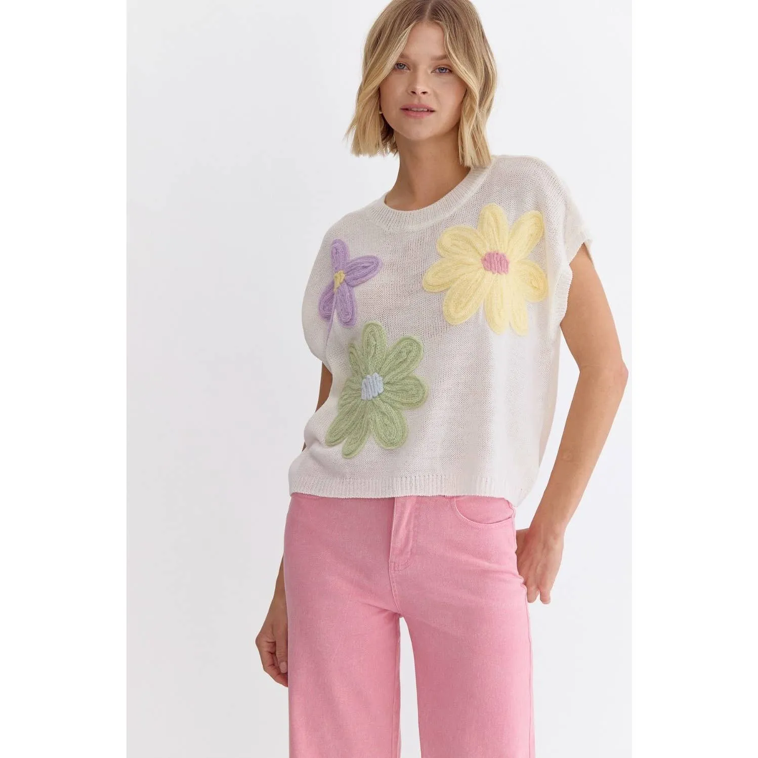 FLOWER SWEATER FRONT