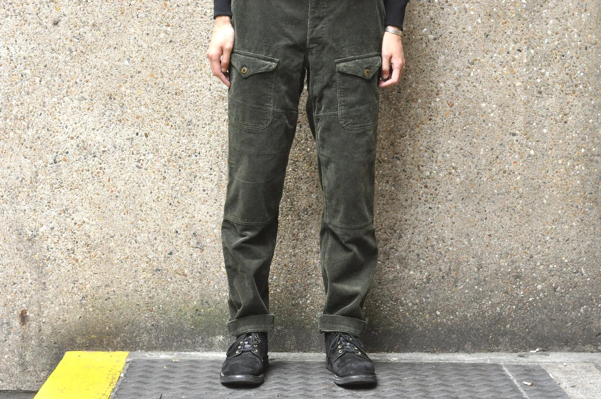 Freewheelers "Lumberjack" Heavyweight Corduroy Trousers (Forest Green)