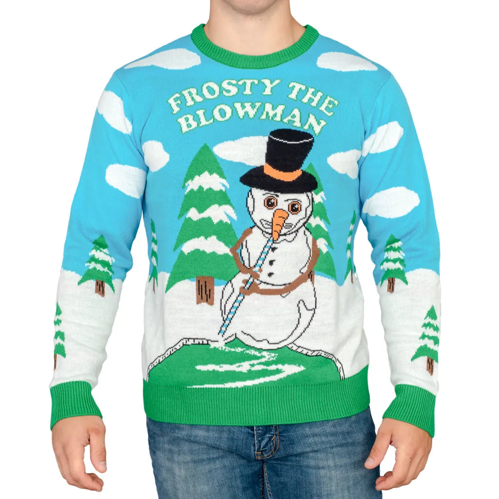 Frosty the Blowman Ugly Christmas Sweater JulesRoche Fun & Hideous