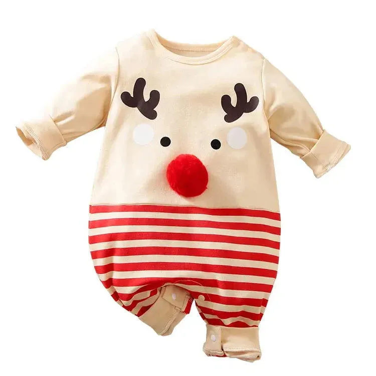 Gender Neutral Baby Elk Costume One-Piece Jumpsuit