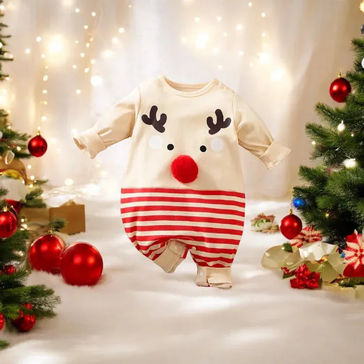 Gender Neutral Baby Elk Costume One-Piece Jumpsuit