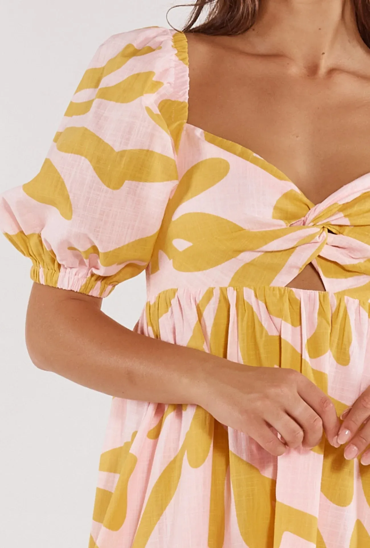 Girl and the Sun - Paloma Midi Dress - Palma Rosa Print