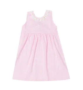 Girl's "Easter Egg" Pink Gingham Dress