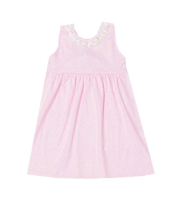 Girl's "Easter Egg" Pink Gingham Dress