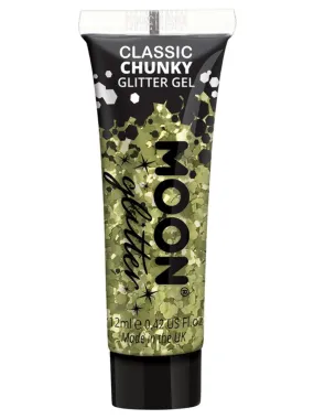 Gold Classic Chunky Glitter Gel 12ml Each