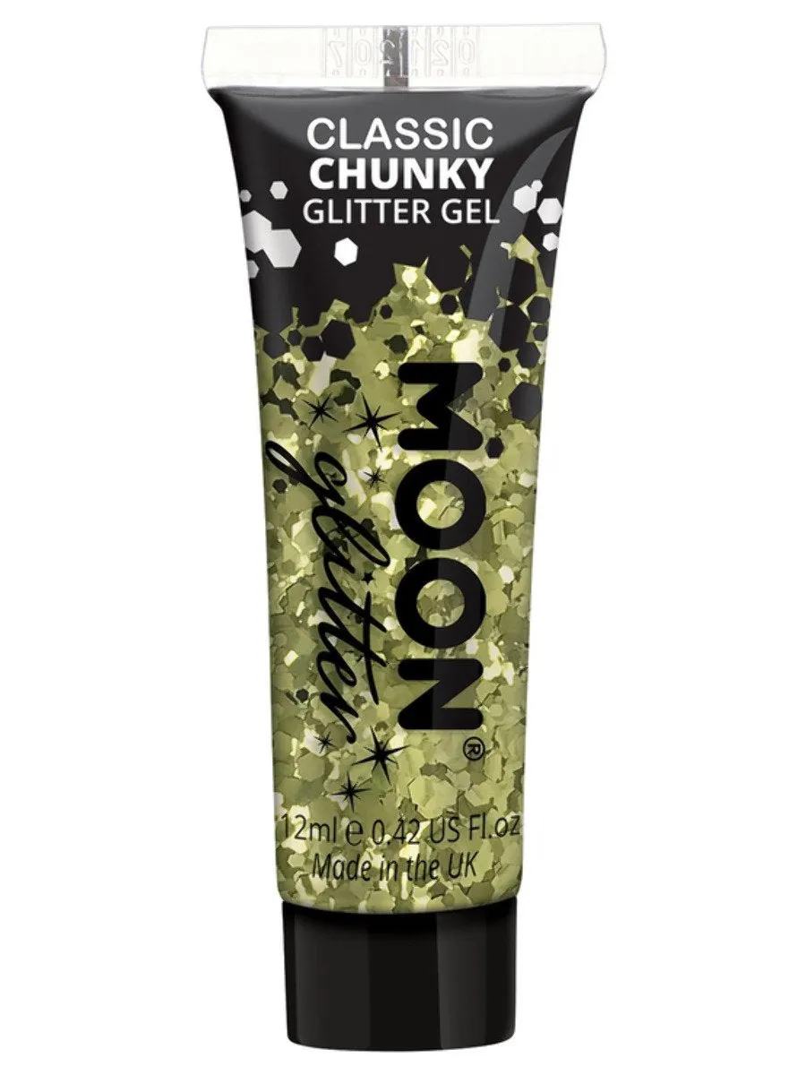 Gold Classic Chunky Glitter Gel 12ml Each