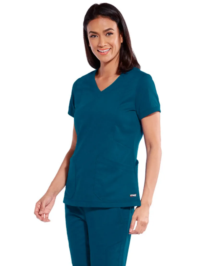 Grey's Anatomy™ by Barco Kira Zipper-Pocket Scrub Top