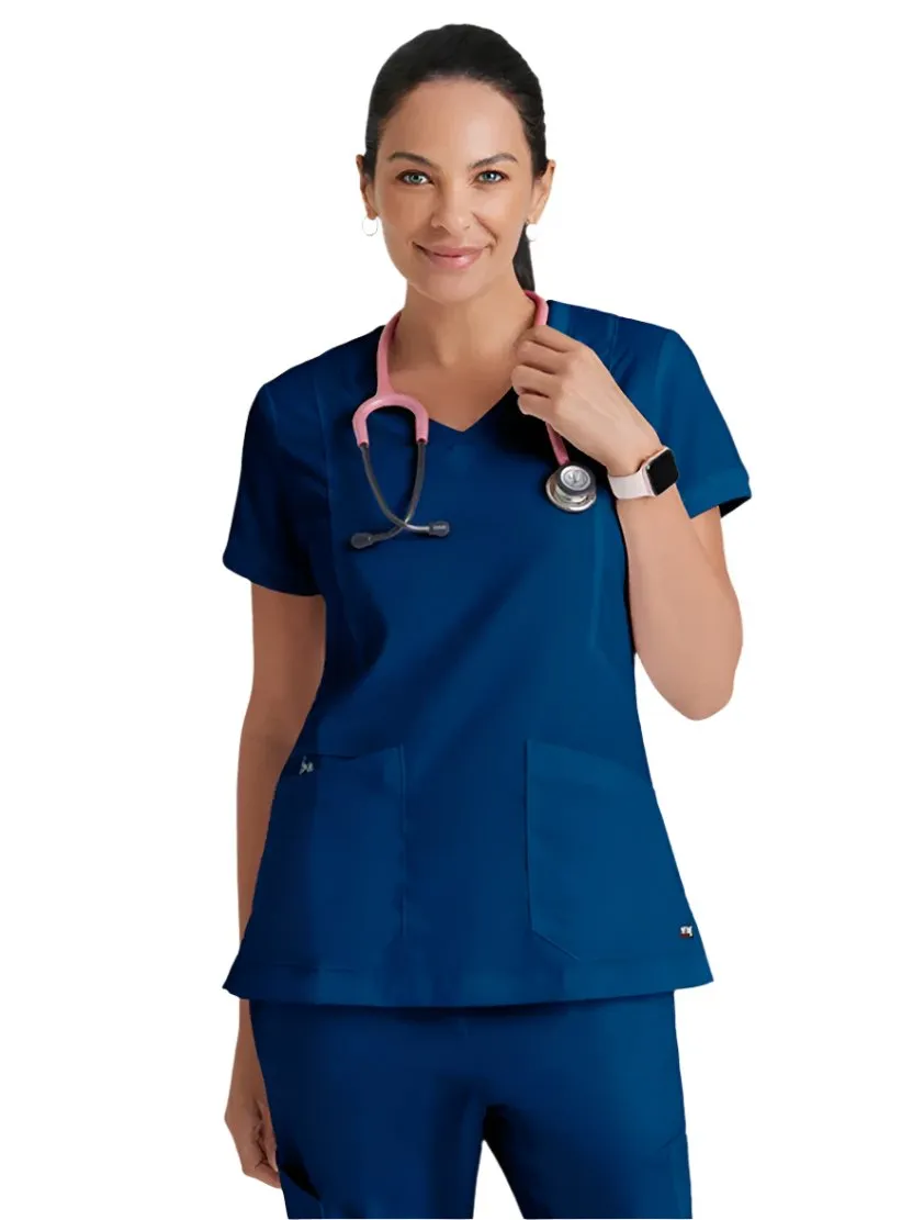 Grey's Anatomy™ by Barco Kira Zipper-Pocket Scrub Top