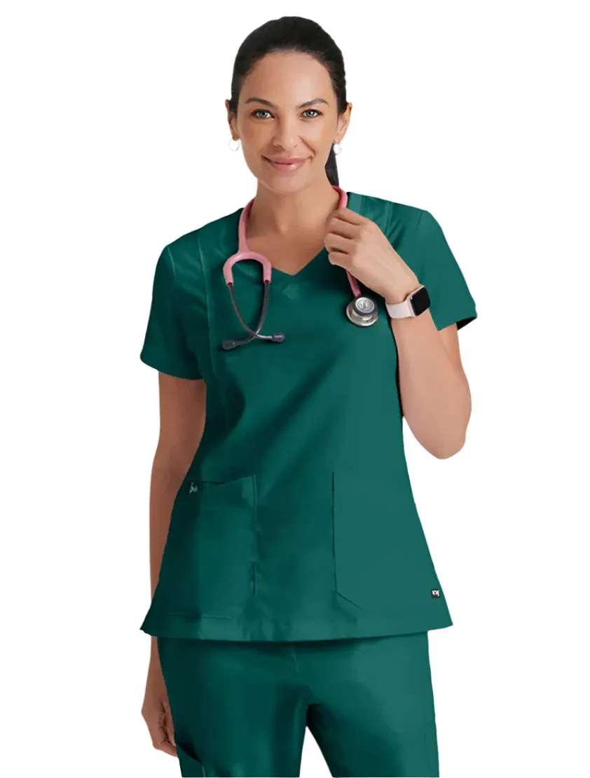 Grey's Anatomy™ by Barco Kira Zipper-Pocket Scrub Top