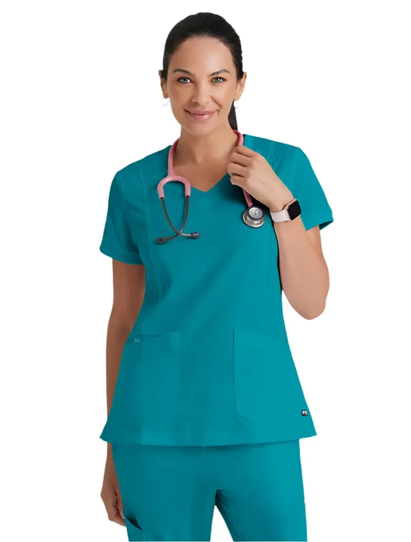 Grey's Anatomy™ by Barco Kira Zipper-Pocket Scrub Top