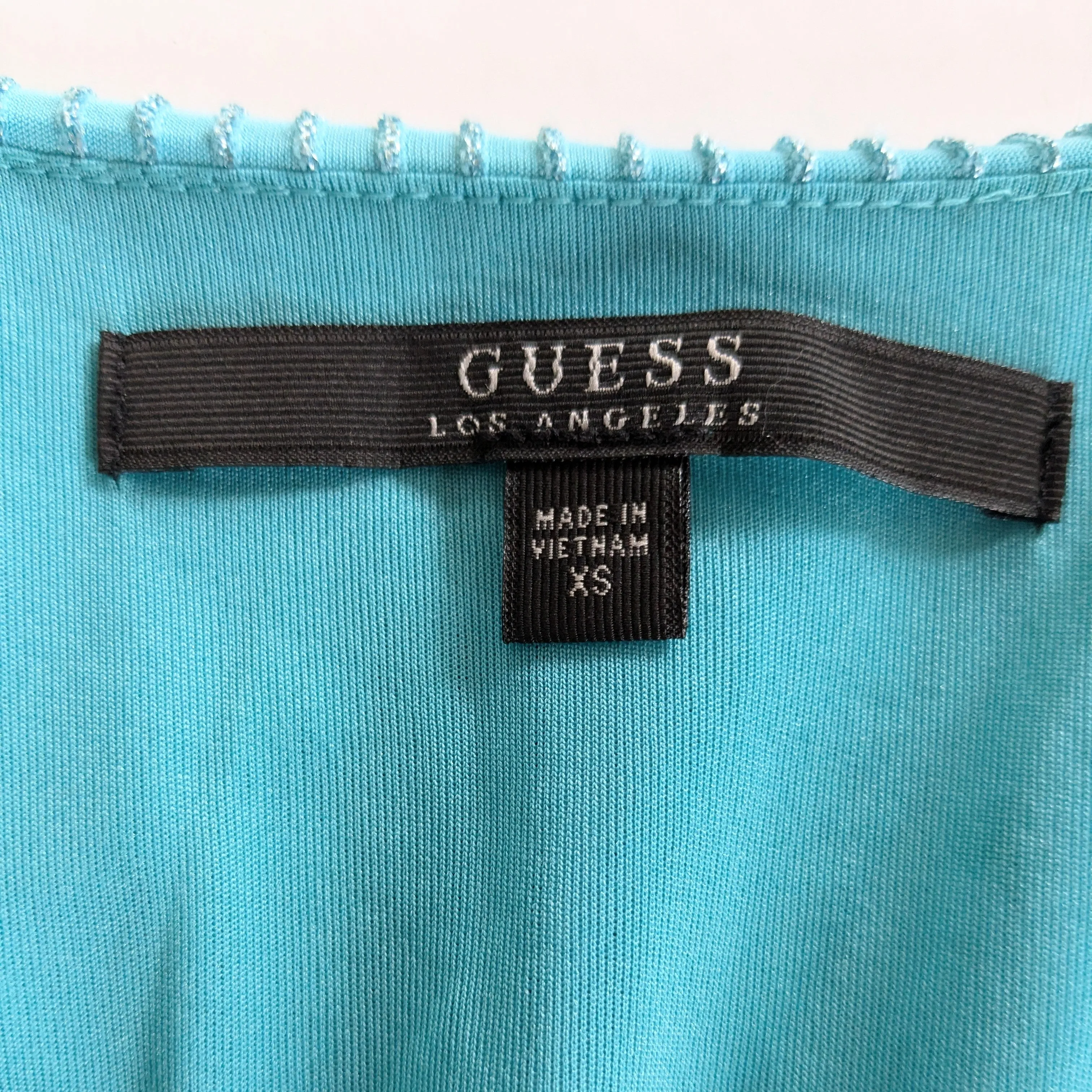 Guess Aqua Faux Wrap Dress Size XS