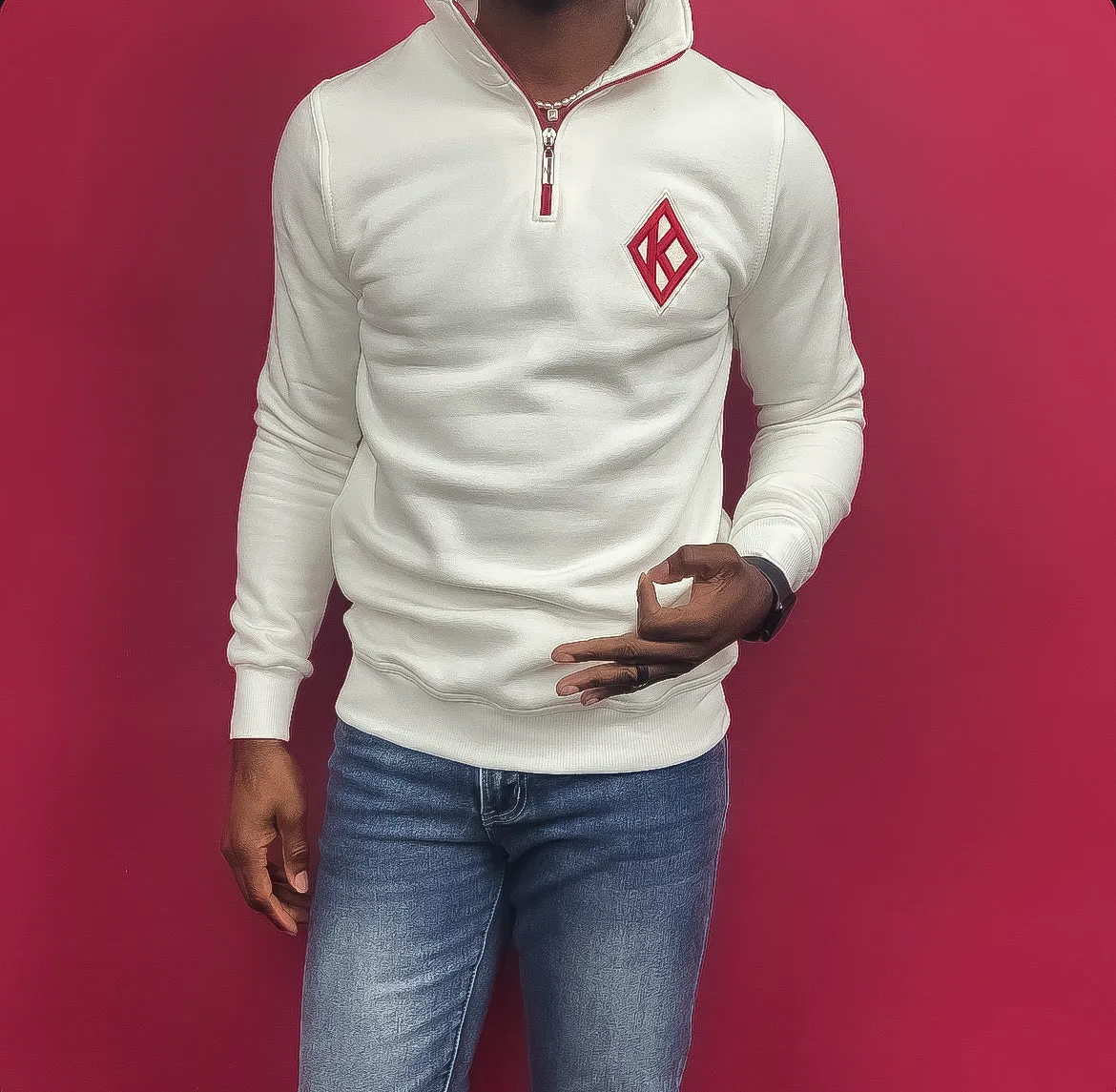 Half Zipper Floating K Sweatshirt