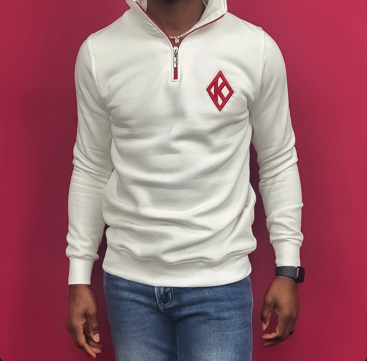Half Zipper Floating K Sweatshirt