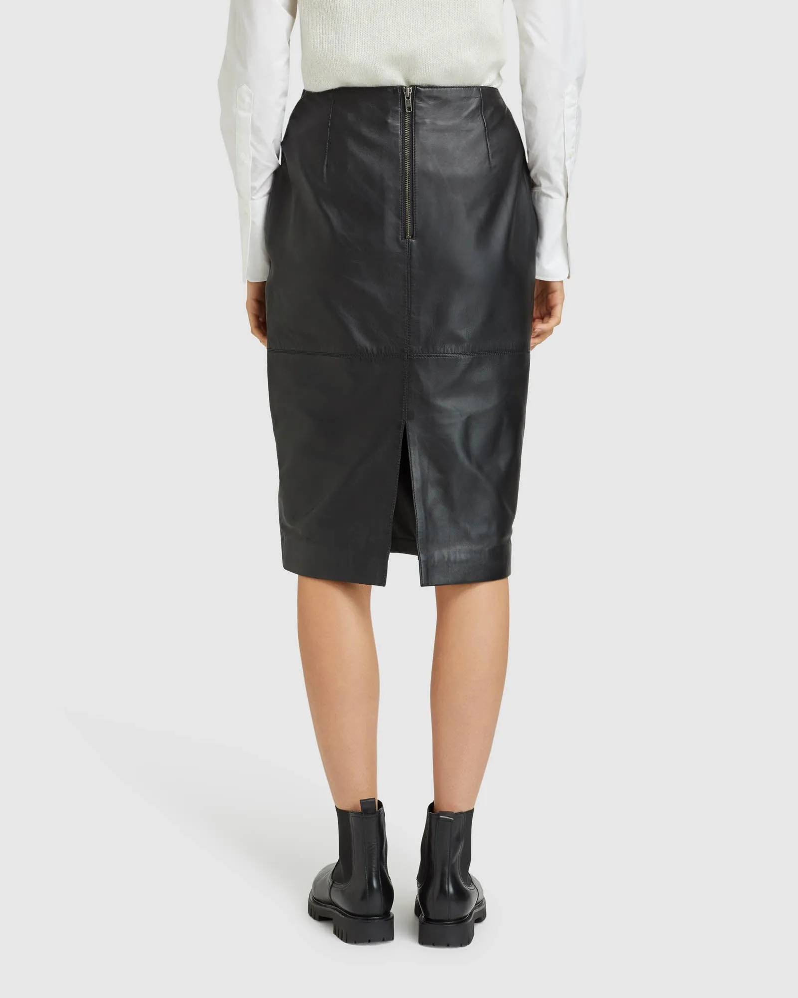 Harlow Leather Pencil Skirt