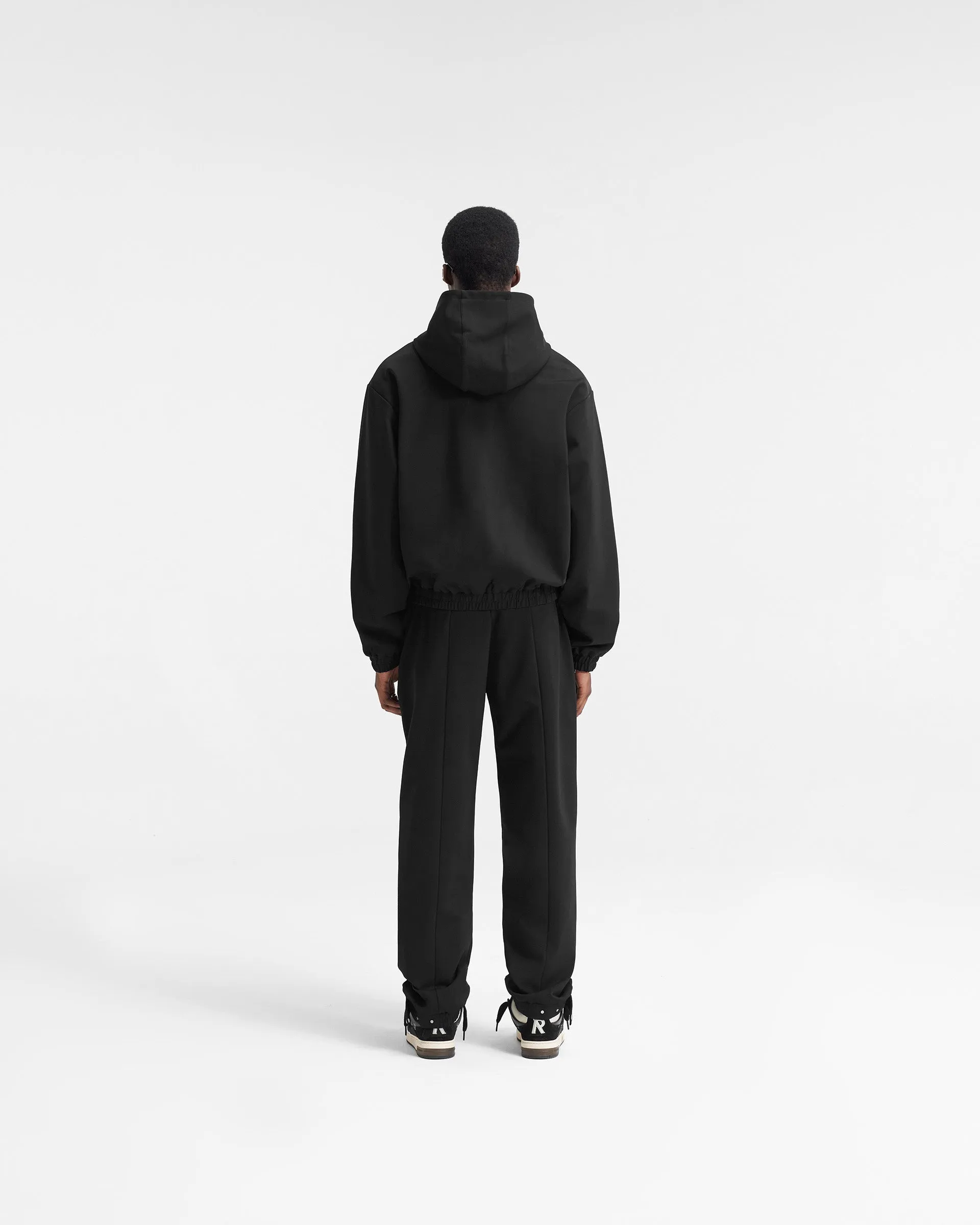 Hooded Tracksuit Jacket - Black