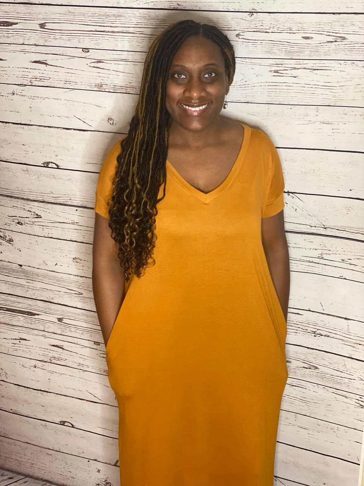 I Am Purposed Dress (Desert Mustard)