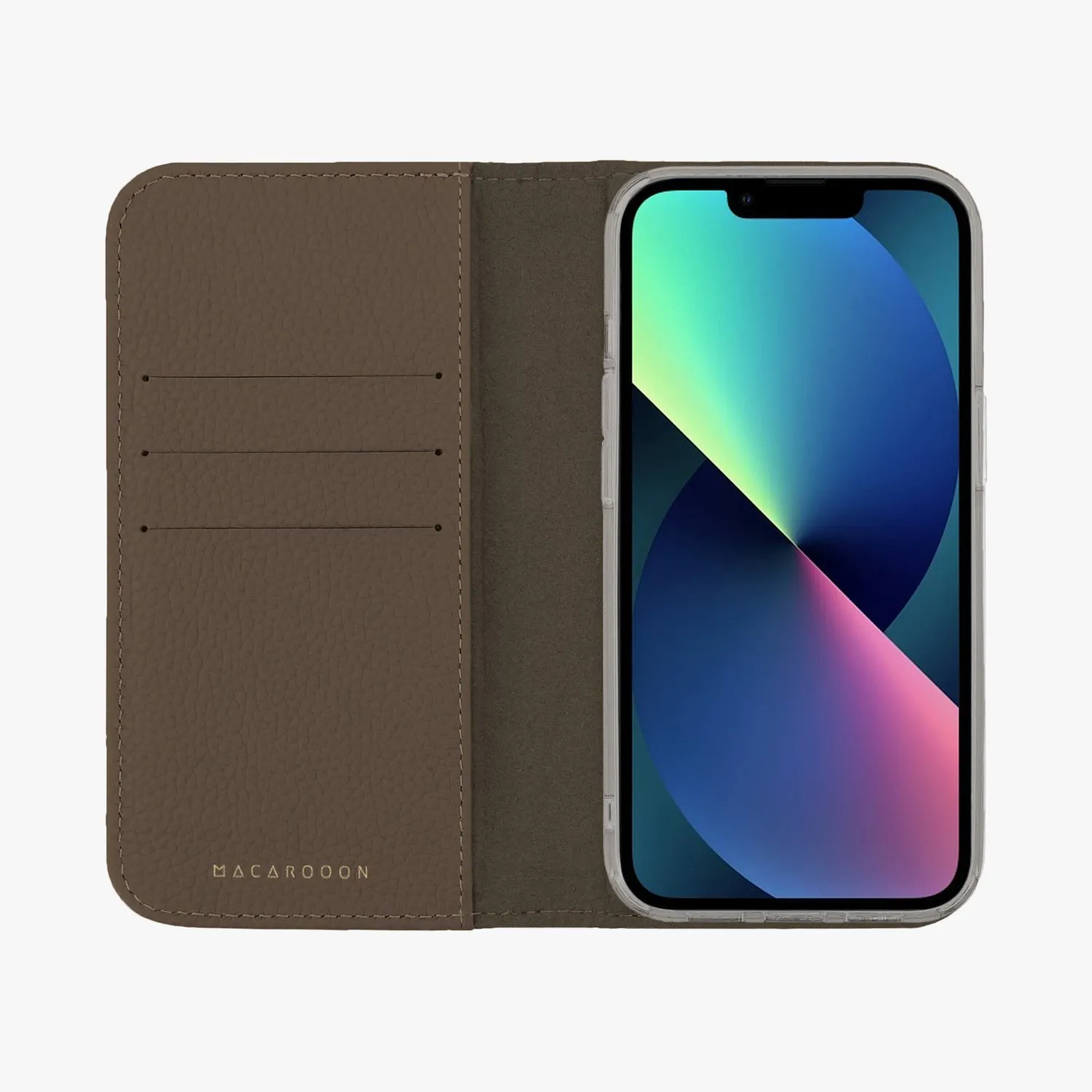 iPhone 12/12 Pro MagSafe Leather Flip Cover with Clear Case