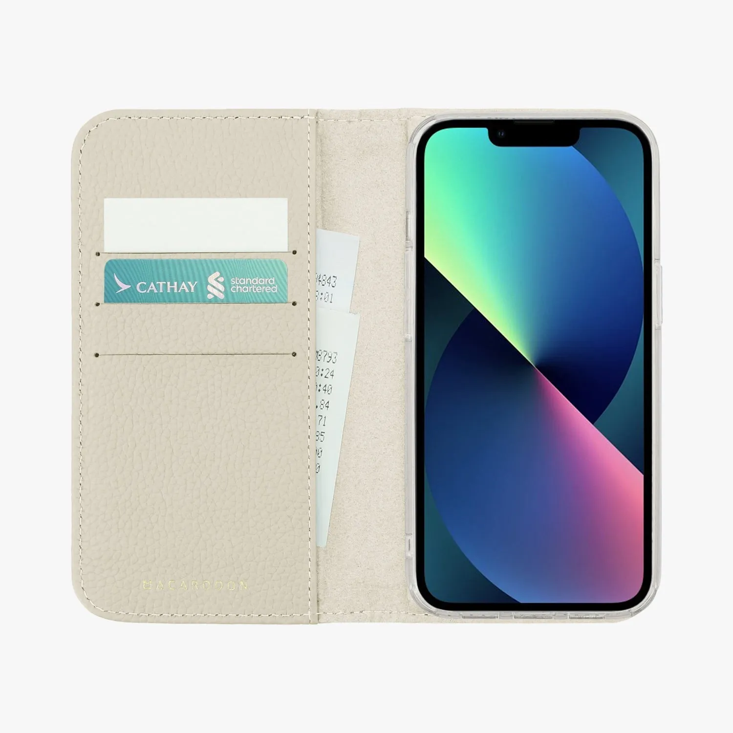 iPhone 12/12 Pro MagSafe Leather Flip Cover with Clear Case