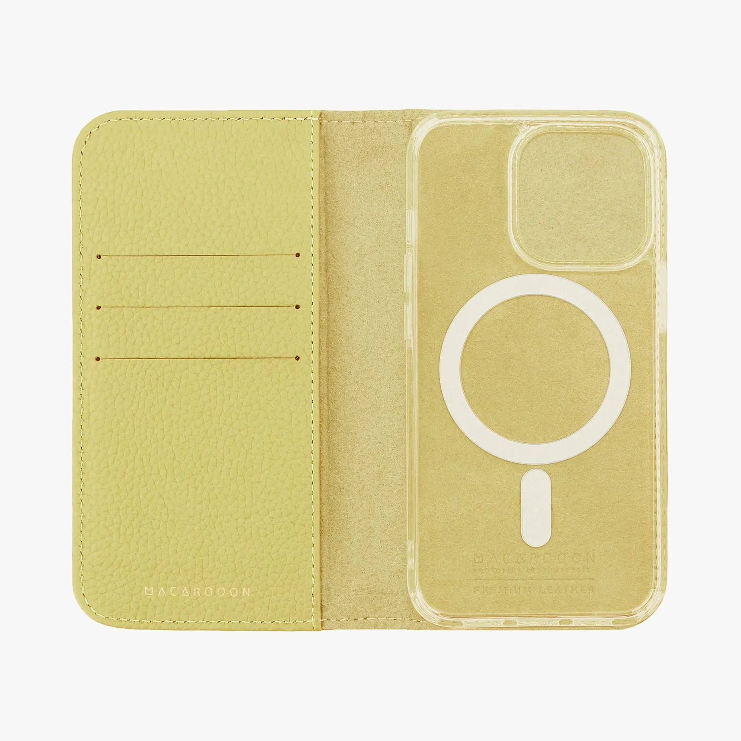 iPhone 12/12 Pro MagSafe Leather Flip Cover with Clear Case