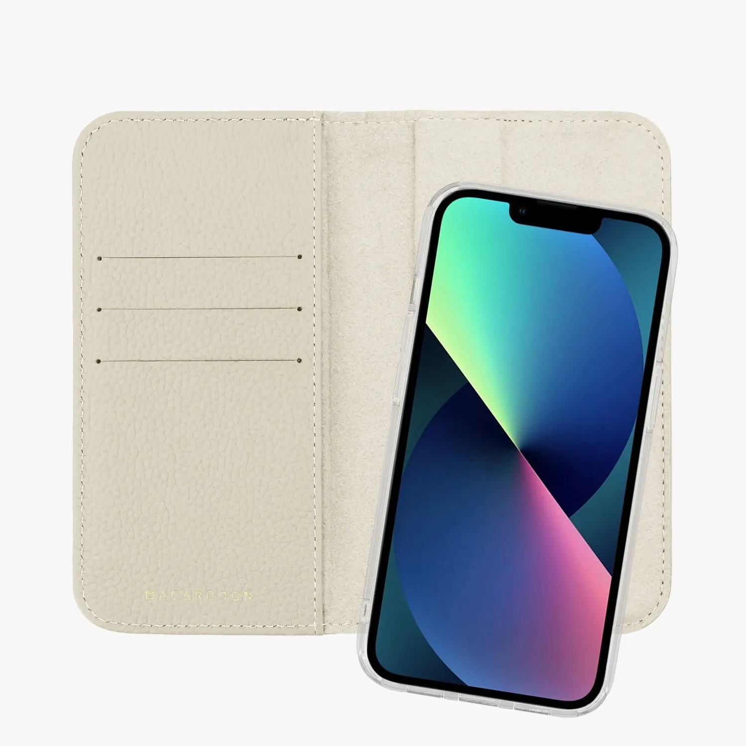 iPhone 12/12 Pro MagSafe Leather Flip Cover with Clear Case