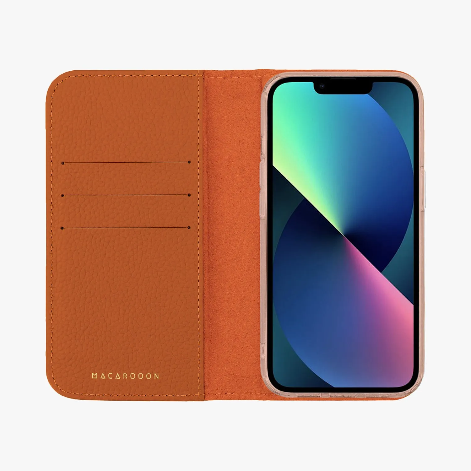 iPhone 12/12 Pro MagSafe Leather Flip Cover with Clear Case